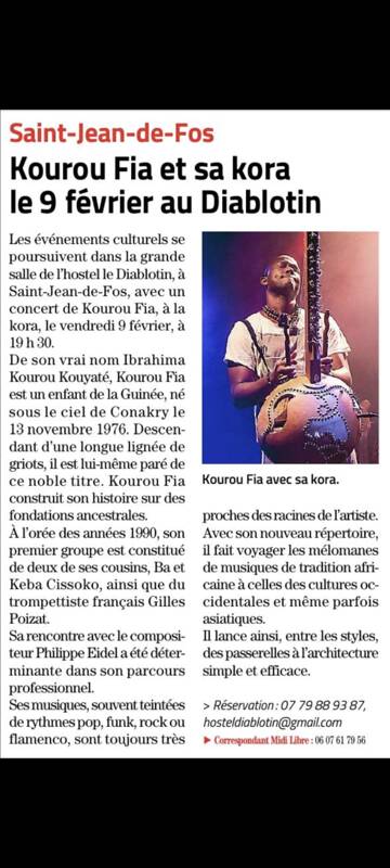Concert de kora guinéenne