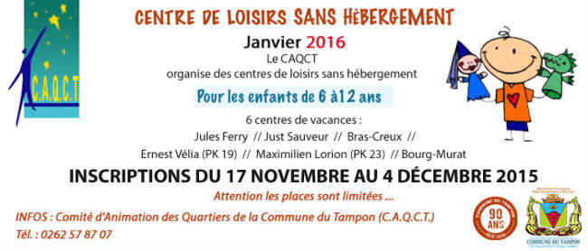 Centres de vacances janvier 2016