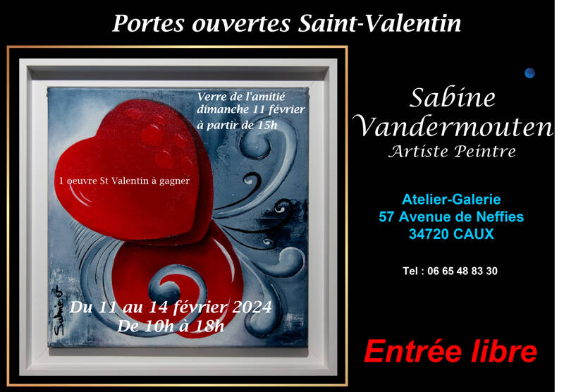 Saint valentin 2024 à l'atelier-galerie de Sabine Vandermouten