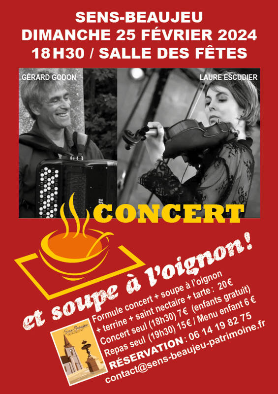 CONCERT ET SOUPE À L'OIGNON !