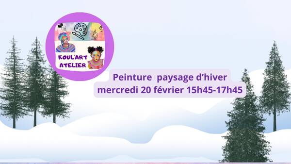 Peinture paysage d’hiver
