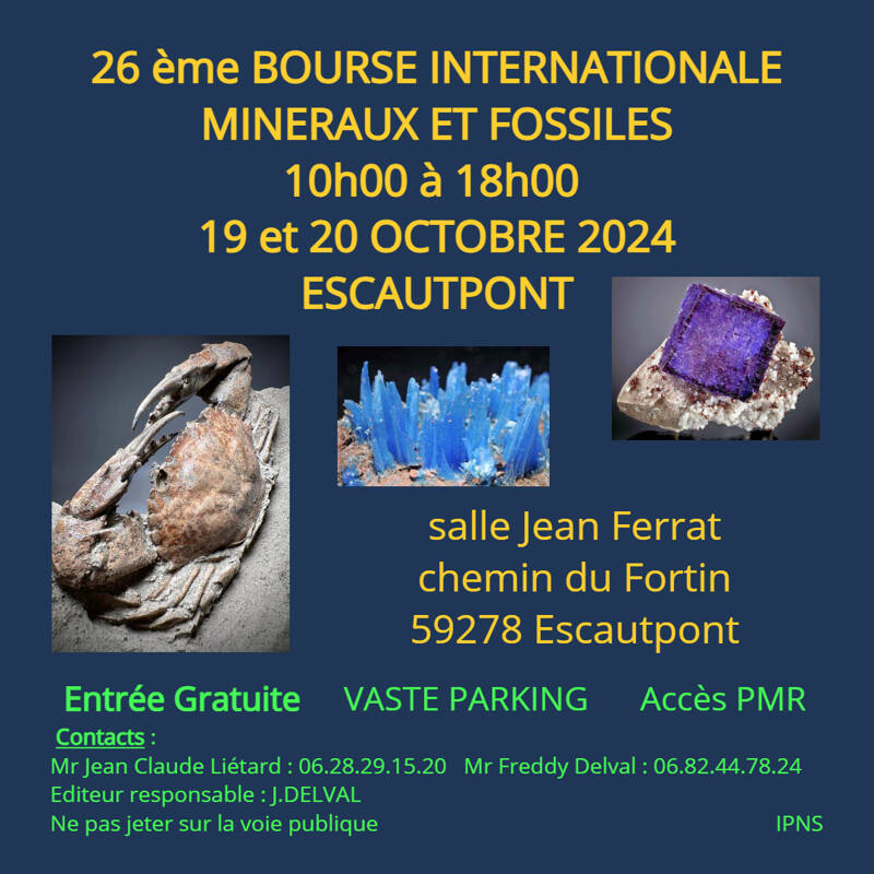 26ème Salon International de Minéraux et Fossiles d'Escautpont