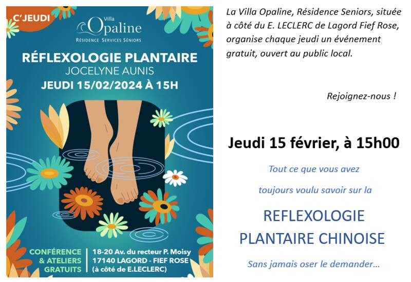 CONFERENCE ATELIER REFLEXOLOGIE