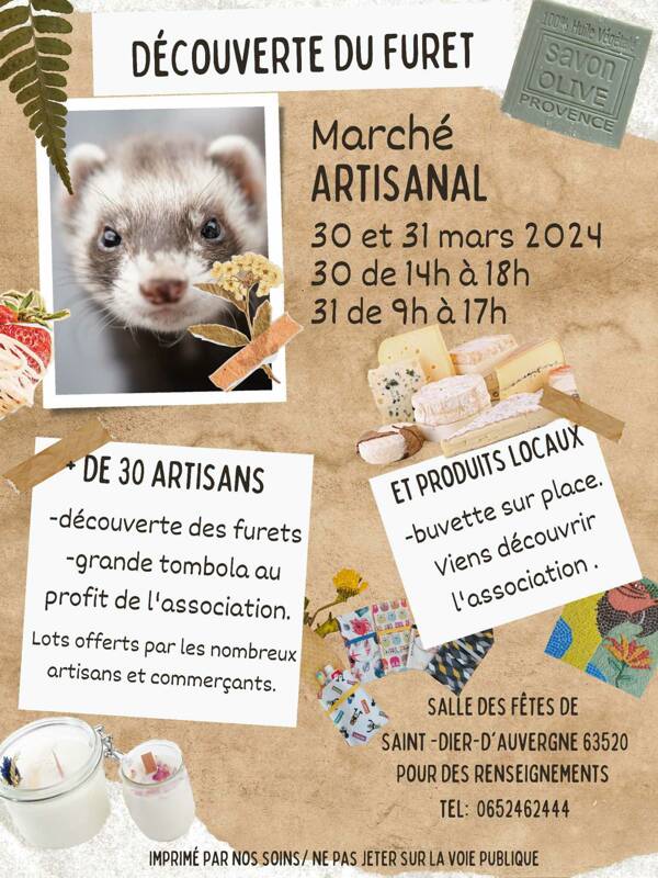 DECOUVERTE DU FURET ET MARCHE ARTISANAL