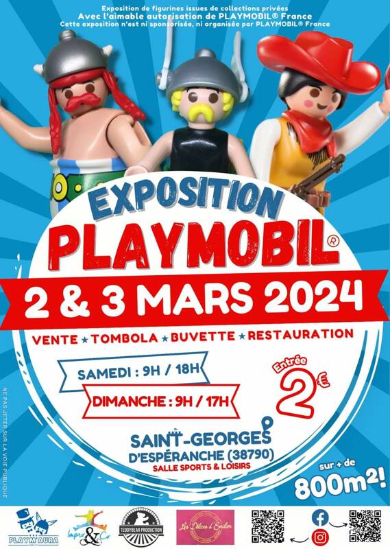 Exposition playmobil les 02 03 mars à St Georges d'Espéranche mes 02 et 03 mars