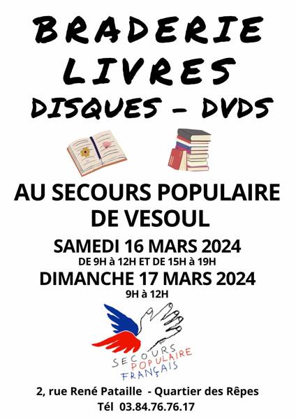 Braderie Livres - Disques - Dvds