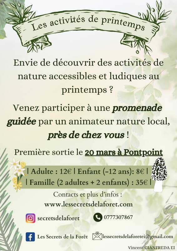 Balade guidée : Les activités de printemps