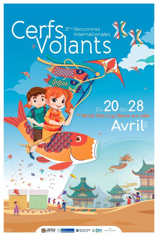 37e édition des Rencontres Internationales de Cerfs-Volants de Berck-sur-Mer du 20 au 28 avril 2024