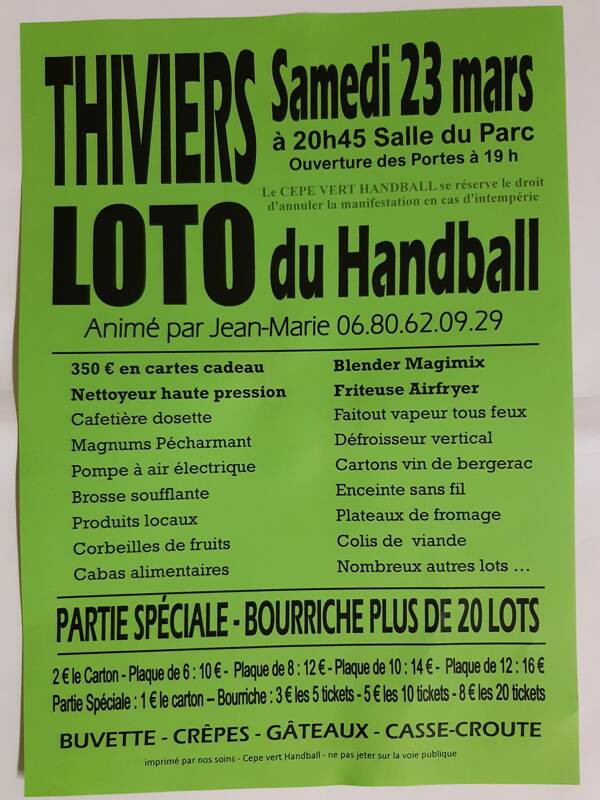 Grand LOTO du Handball