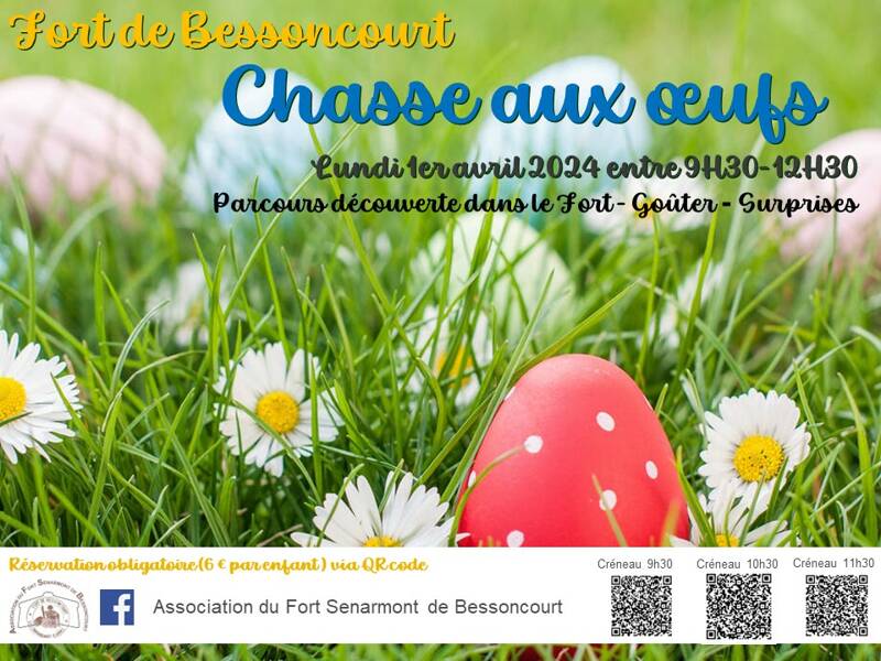 chasse aux oeufs au fort de Bessoncourt