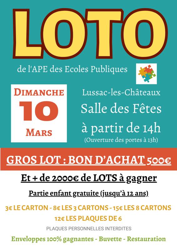 Loto APE des Ecoles Publiques