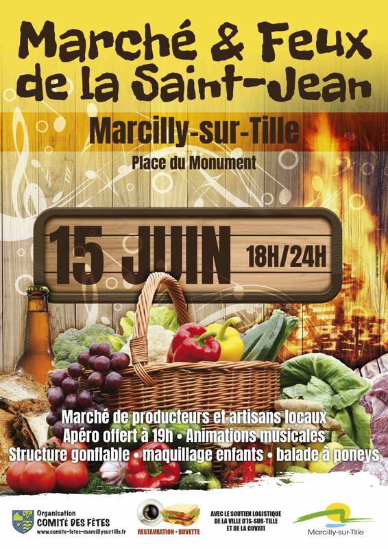 Marché et feux de la Saint Jean