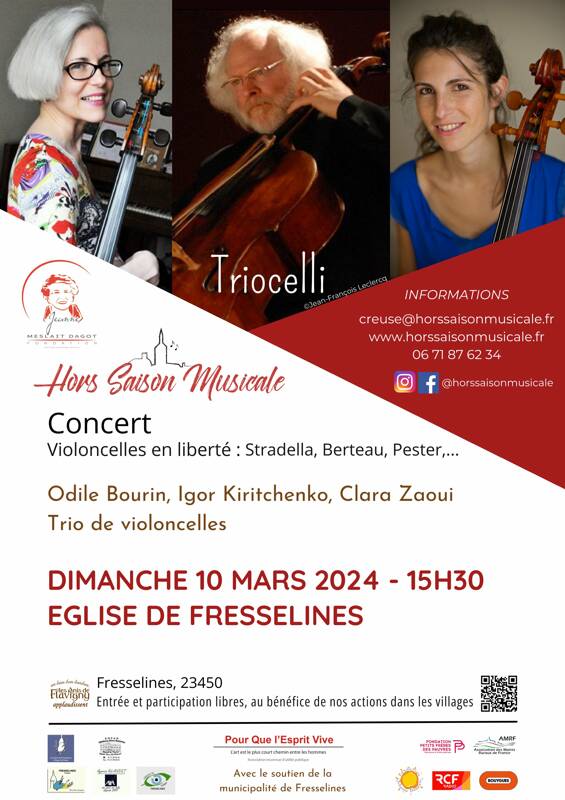 Ensemble Triocelli, concert violoncelles en liberté