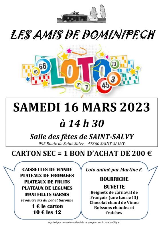 LOTO Les Amis de Dominipech