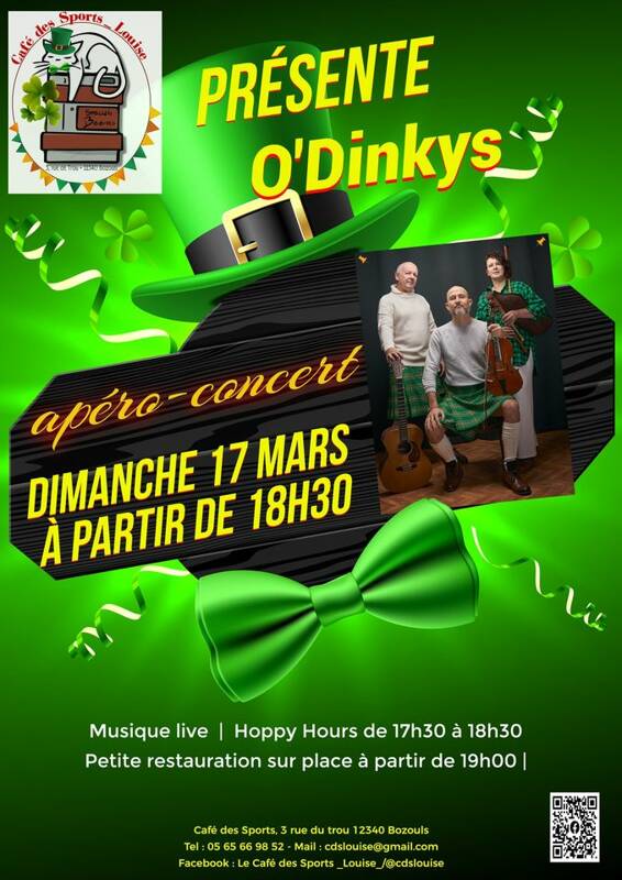 Apéro concert O'Dinkys saint Patrick