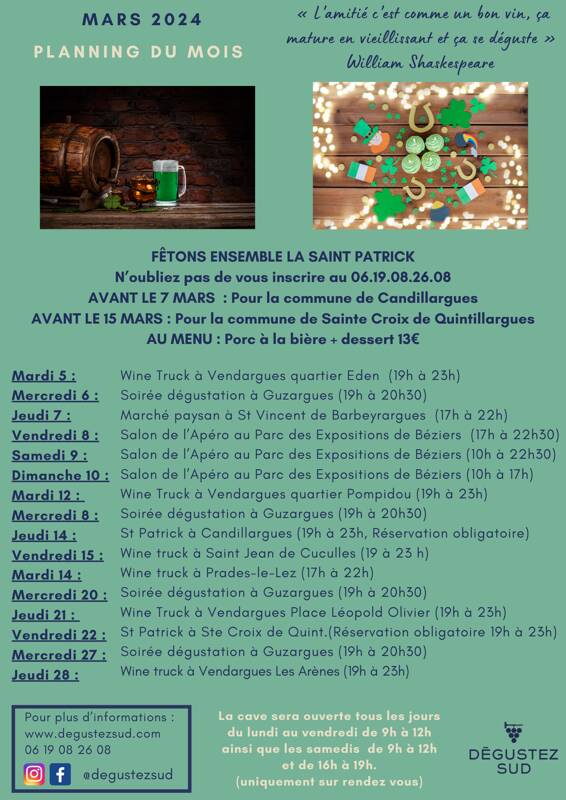 DEGUSTEZ SUD VOTRE CAVE A VINS ITINERANTE