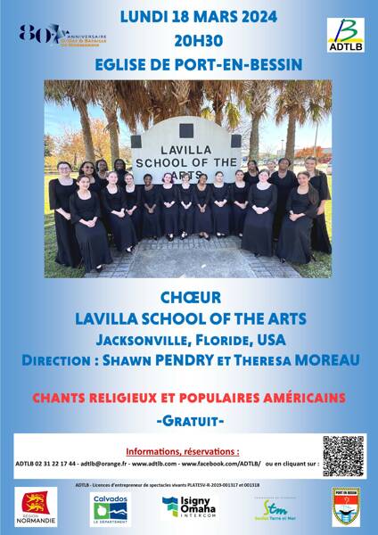 Concert de chants religieux et chants traditionnels américains par le Chœur de The Lavilla School of the Arts (USA)