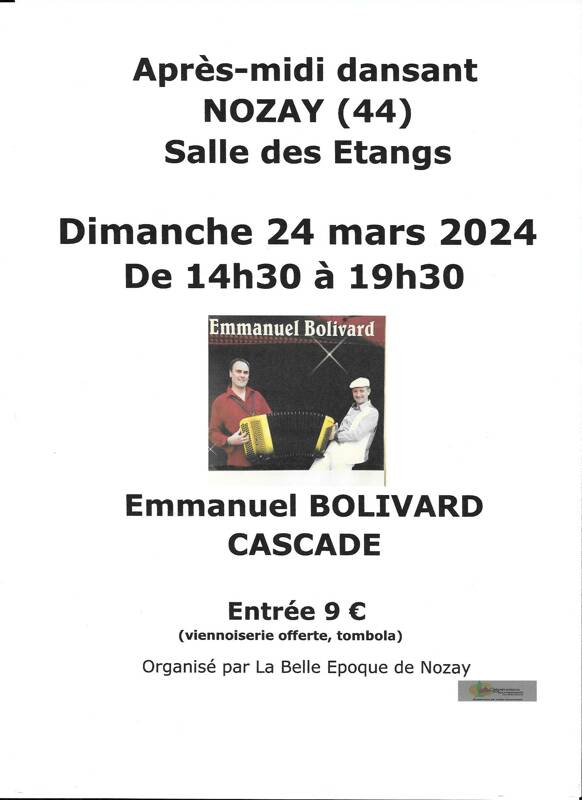 Après-midi dansant à Nozay avec Emmanuel BOLIVARD  le 24/03/24