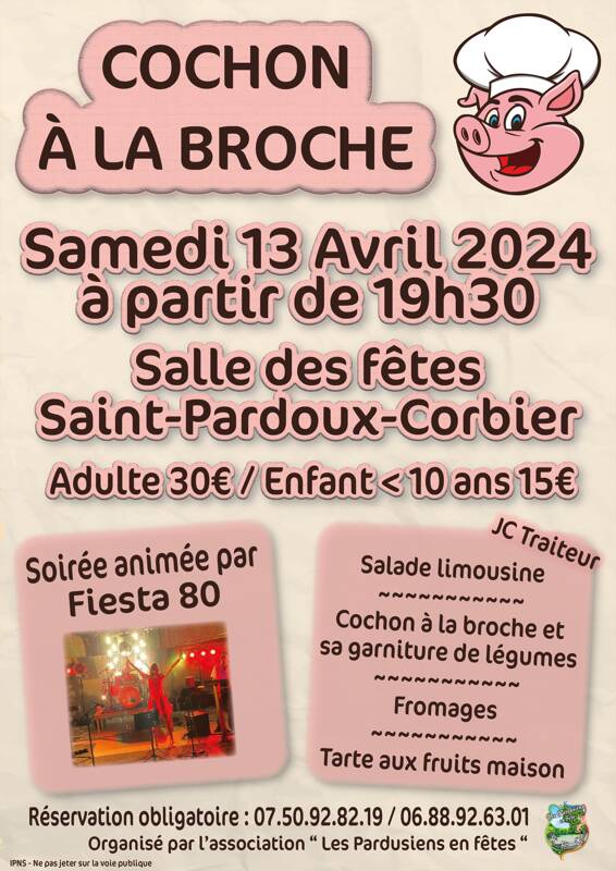 Cochon à la broche