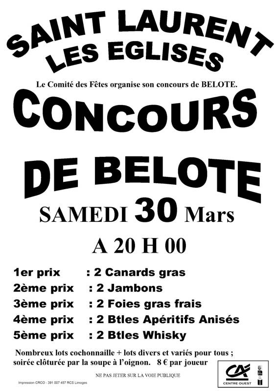 Concours de Belote