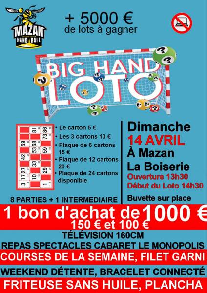 GRAND LOTO DU HANDBALL DE MAZAN