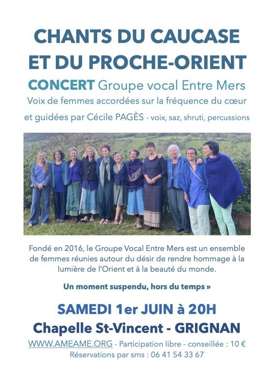 Concert Groupe vocal Entre Mers - Chants du Caucase et du Proche-Orient