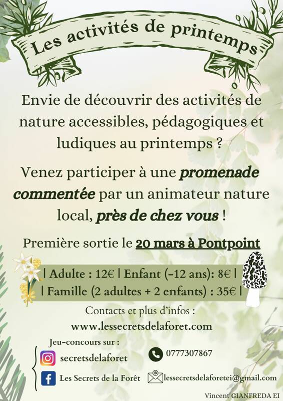 Les activités de printemps