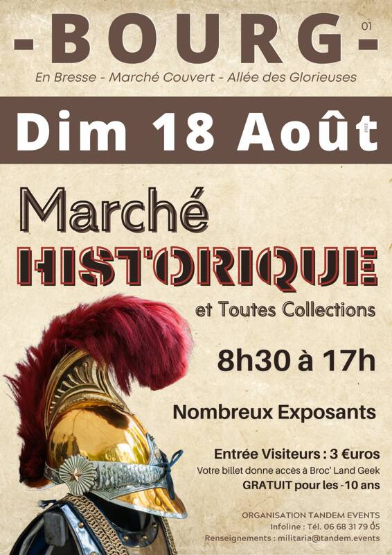 Marché historique et toutes collections  Bourg en Bresse