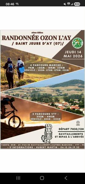 OZON AY 2026 : Randonnées Pédestres et VTT