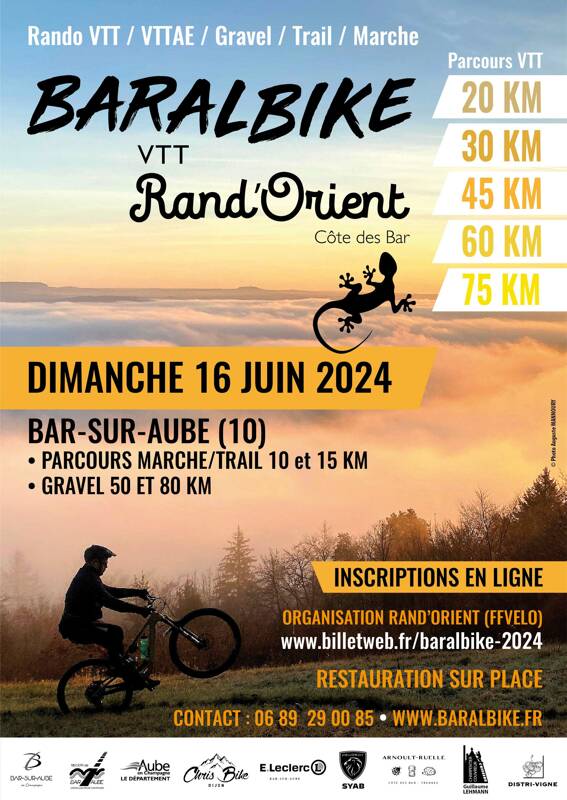 BARALBIKE 2024 (Rando VTT/VTTAE + Gravel + Trail/Marche)