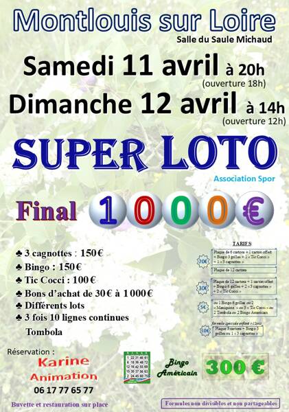 Super LOTO animé par Karine Final 1000€