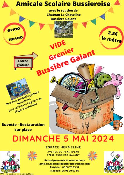 Vide grenier de l'amicale scolaire bussieroise