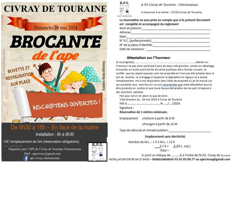 inscription Brocante
