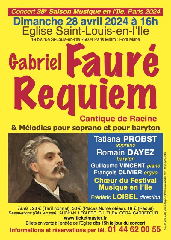 FAURE REQUIEM CANTIQUE DE RACINE ET MELODIES