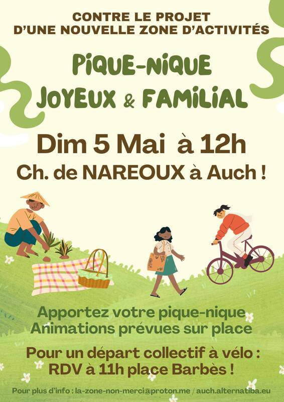 Pique-nique et après-midi festive et familiale à Naréoux (Auch)