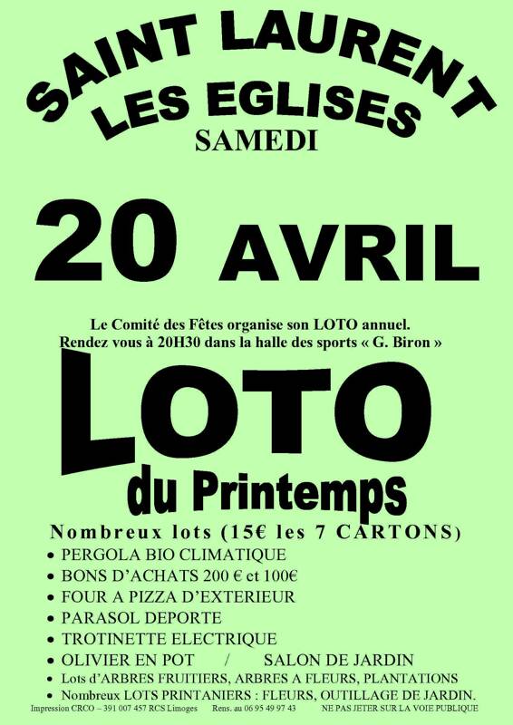 Loto du printemps