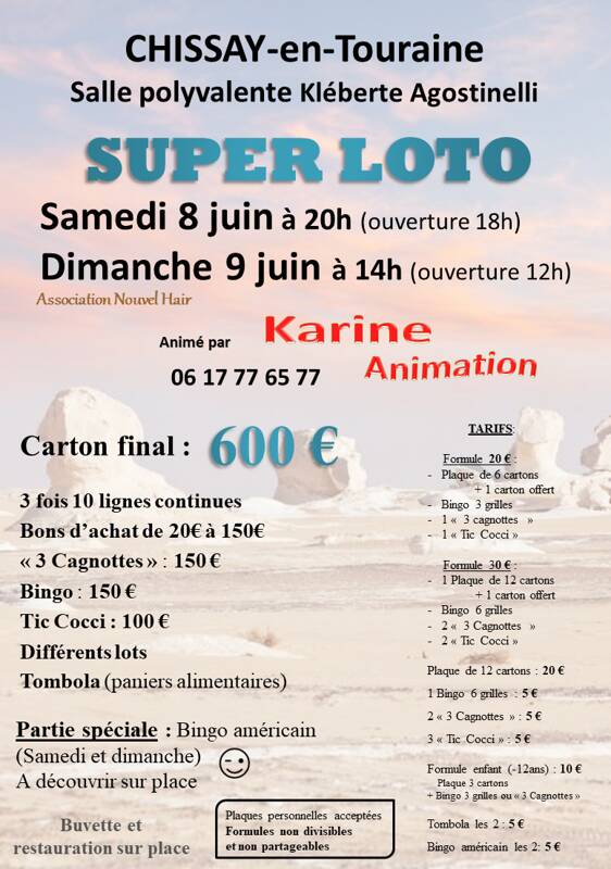 Super LOTO animé par Karine Animation Final 600€