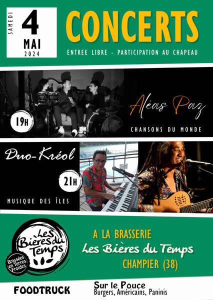 Concerts Aléas Paz / Duo Kréol