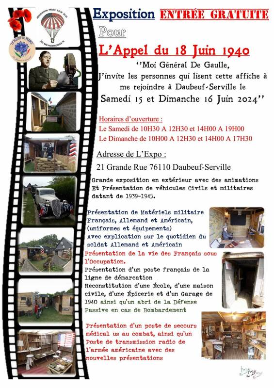 Exposition pour l'appel du 18 Juin 1940