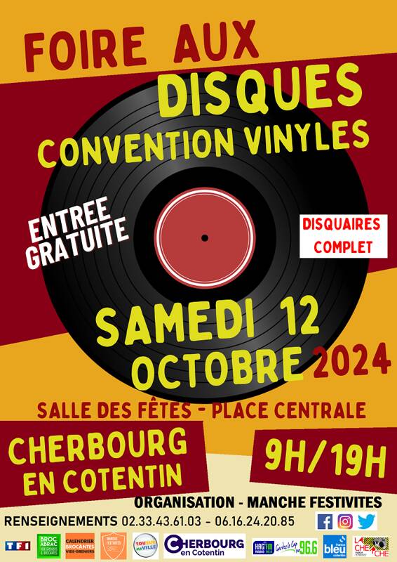 salon du vinyle, foire aux disques 12 octobre 2024 cherbourg