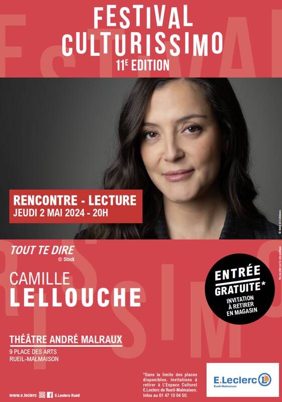 Festival Culturissimo : Camille Lellouche présente Tout te dire à Rueil-Malmaison - 2 mai 2024 - 20h