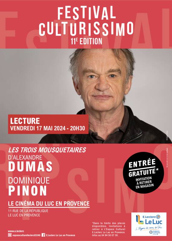 Festival Culturissimo - Lecture de Dominique Pinon
