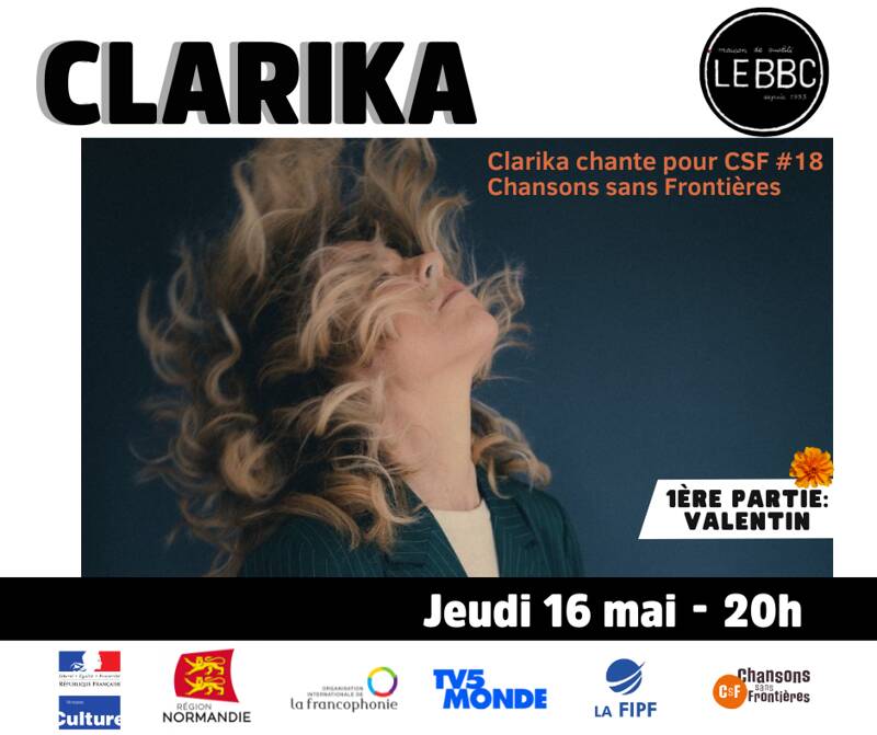 Clarika en avant première au BBC le 16 mai !