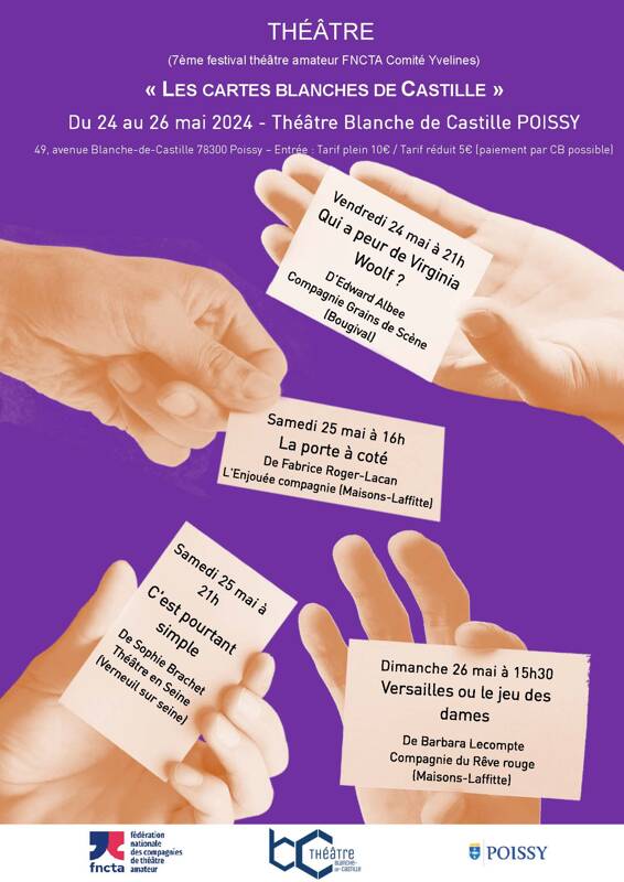 Les Cartes Blanches de Castille - Festival théâtre CODATYV/FNCTA Comité Yvelines