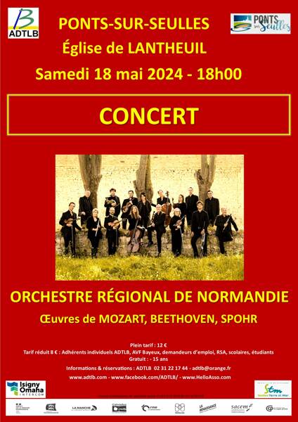 Concert de l’ORCHESTRE REGIONAL DE NORMANDIE autour de Mozart, Beethoven et Spohr