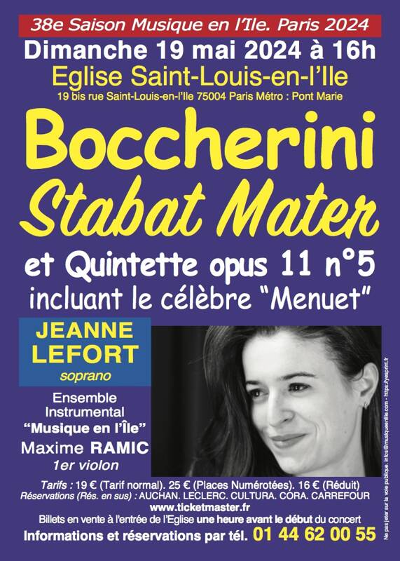 Boccherini Stabat Mater et Quintette à cordes N° 11