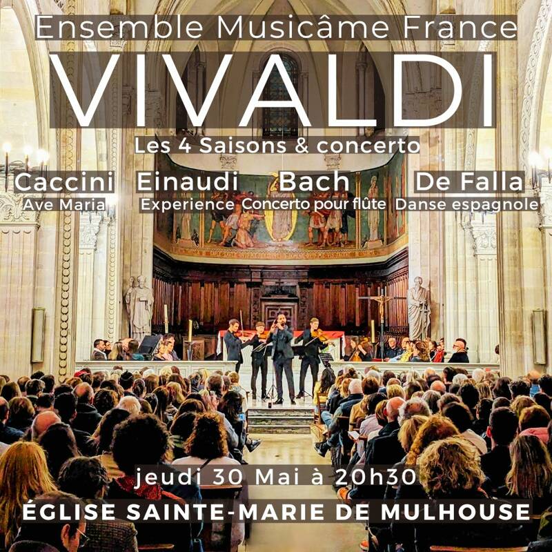 Concert à Mulhouse : Les 4 Saisons de Vivaldi, Experience d’Einaudi, Une petite musique de Nuit de Mozart, Ave Maria de Caccini,