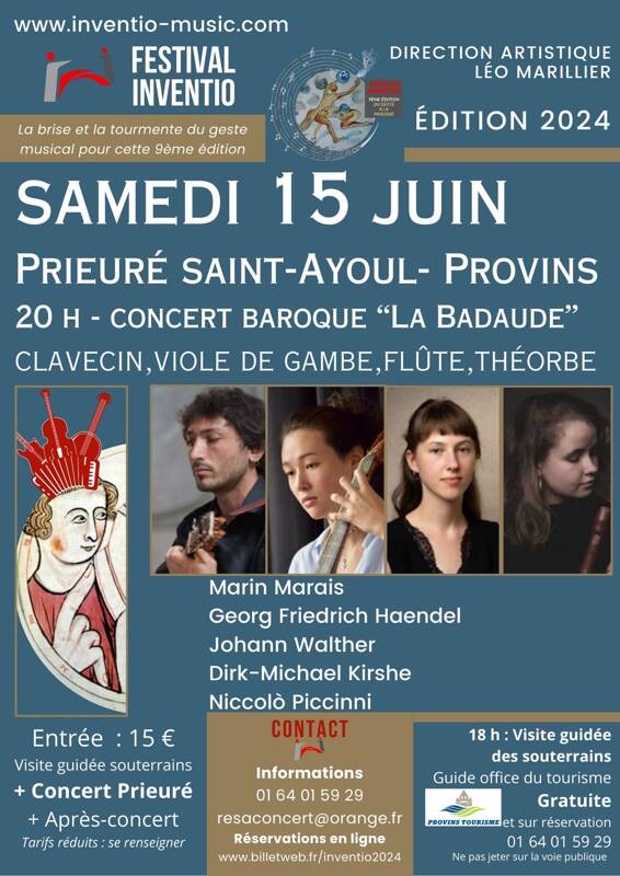 Festival Inventio : Visite guidée-concert ensemble baroque LA BADAUDE