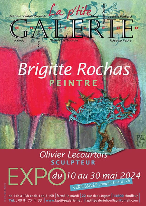 Exposition de Brigitte Rochas, peintre et Olivier Lecourtois, sculpteur