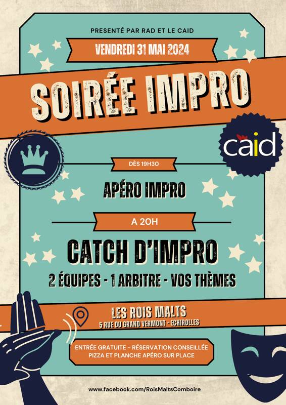 Apéro Impro & Catch Impro Offerts par Les Rois Malts Comboire